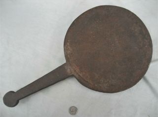 Primitive Colonial 1700 ' s wrought iron hearth griddle fryer - very heavy 9 lbs. 11