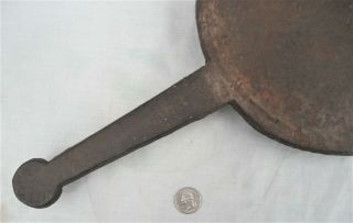Primitive Colonial 1700 ' s wrought iron hearth griddle fryer - very heavy 9 lbs. 4