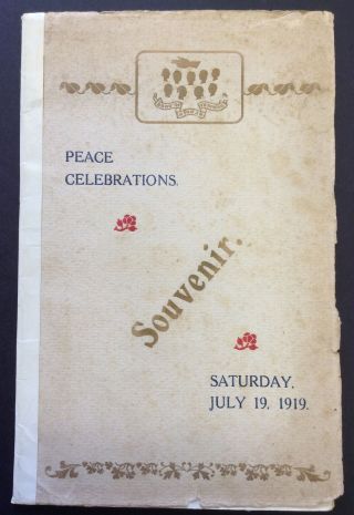 World War I: 1919 Higham Ferrers Peace Celebrations Program