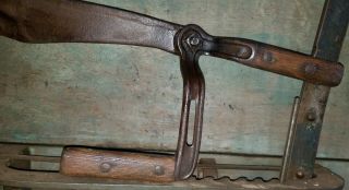Antique Hay Saw / Knife with Wood Handles - Vintage Farm Tool Rustic Decor 3