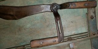 Antique Hay Saw / Knife with Wood Handles - Vintage Farm Tool Rustic Decor 6