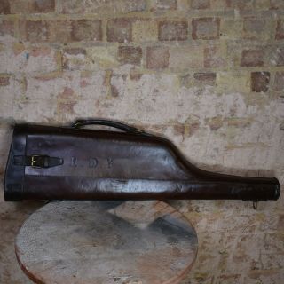 Antique Leather Gun Case Leg of Mutton Travel Case Bag Shooting Game Keeper 2