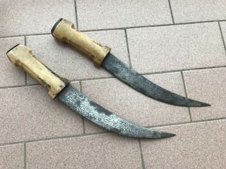 2 Old Sudanese Knife Dagger Sword European Epee Sabre Dolch (191 A)