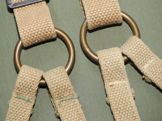 Usmc Marine Us Ww2 M - 41 " Ring Front " Khaki Field Combat Suspenders N/mint Vtg