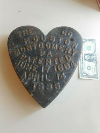 Rare antique Heart shaped Windmill Weight.  Houston CO.  Heart Windmill Weight 2