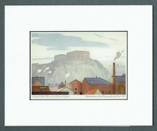 Nottingham Castle C1925 Artdeco Period Printed For Lm&s Railway By Arnesby Brown