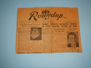 Roundup Newspaper Cbi World War Ii China Burma India March 1944