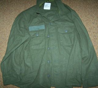 M - 1951 Wool Shirt,  Od Green,  X - Large,  U.  S.  Issue