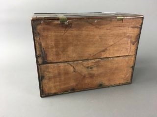 19th c.  Antique English Campaign Chest Gentleman’s Jewelry Box 6