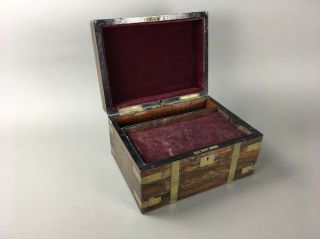 19th c.  Antique English Campaign Chest Gentleman’s Jewelry Box 8