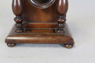 A VERY RARE 18TH C QUEEN ANNE WATCH HUTCH OR HOLDER OLD SURFACE SCROLLED CREST 6