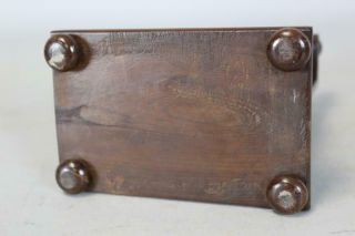 A VERY RARE 18TH C QUEEN ANNE WATCH HUTCH OR HOLDER OLD SURFACE SCROLLED CREST 7