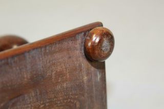 A VERY RARE 18TH C QUEEN ANNE WATCH HUTCH OR HOLDER OLD SURFACE SCROLLED CREST 8