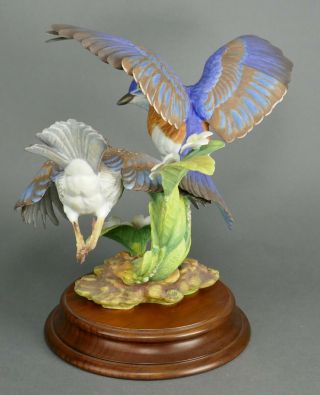 Fine Vtg German Bisque Porcelain Hutschenreuther G.  Granget Blue Bird Sculpture 11