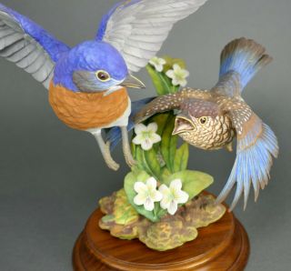 Fine Vtg German Bisque Porcelain Hutschenreuther G.  Granget Blue Bird Sculpture 2