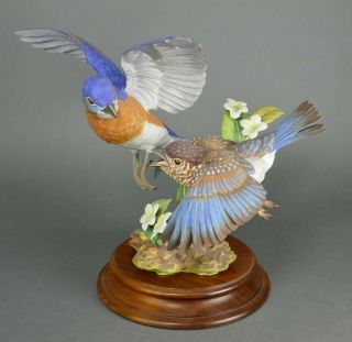 Fine Vtg German Bisque Porcelain Hutschenreuther G.  Granget Blue Bird Sculpture 4