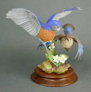 Fine Vtg German Bisque Porcelain Hutschenreuther G.  Granget Blue Bird Sculpture 6
