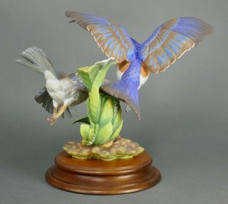 Fine Vtg German Bisque Porcelain Hutschenreuther G.  Granget Blue Bird Sculpture 9