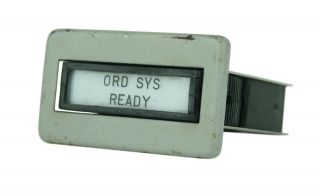 NASA Apollo Saturn V Rocket ORDNANCE SYSTEM READY Launch Control Panel Indicator 3