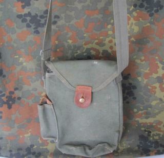 WWII GERMAN ALLY CANVAS POUCH FOR GAS MASK 2