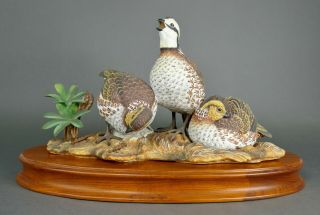 Fine Vtg German Bisque Porcelain Hutschenreuther G.  Granget Quail Bird Sculpture