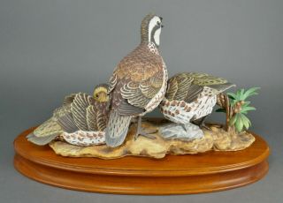 Fine Vtg German Bisque Porcelain Hutschenreuther G.  Granget Quail Bird Sculpture 8