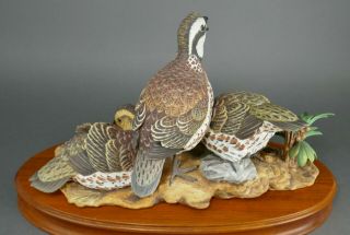 Fine Vtg German Bisque Porcelain Hutschenreuther G.  Granget Quail Bird Sculpture 9