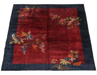 Chinese Art Deco Rug,  Early 20th Century,  c1910 China: 8 ' 10 x 11 ' 7 3