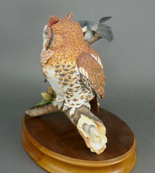 Fine Vtg German Bisque Porcelain Hutschenreuther G.  Granget Owl Bird Sculpture 10