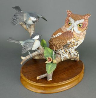 Fine Vtg German Bisque Porcelain Hutschenreuther G.  Granget Owl Bird Sculpture