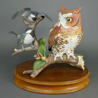 Fine Vtg German Bisque Porcelain Hutschenreuther G.  Granget Owl Bird Sculpture 2