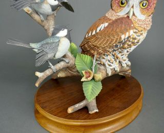 Fine Vtg German Bisque Porcelain Hutschenreuther G.  Granget Owl Bird Sculpture 3