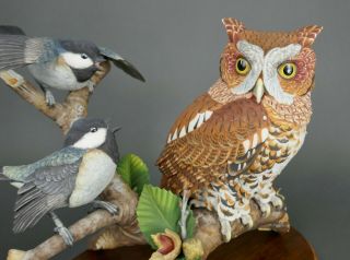 Fine Vtg German Bisque Porcelain Hutschenreuther G.  Granget Owl Bird Sculpture 4