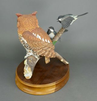 Fine Vtg German Bisque Porcelain Hutschenreuther G.  Granget Owl Bird Sculpture 9