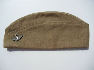 Wwi Us Army Air Corps & Us Pins Garrison Cap Overseas Hat World War One