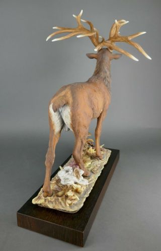 Fine Vtg German Bisque Porcelain Hutschenreuther G.  Granget Stag Deer Sculpture 10