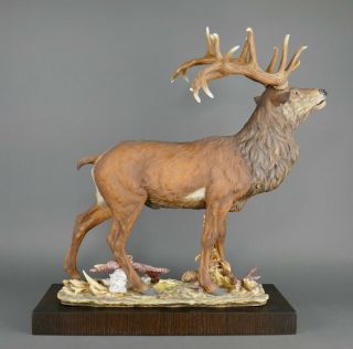 Fine Vtg German Bisque Porcelain Hutschenreuther G.  Granget Stag Deer Sculpture 8