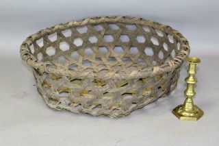 A Very Rare 19th C Shaker Style Cheese Basket In Untouched Surface