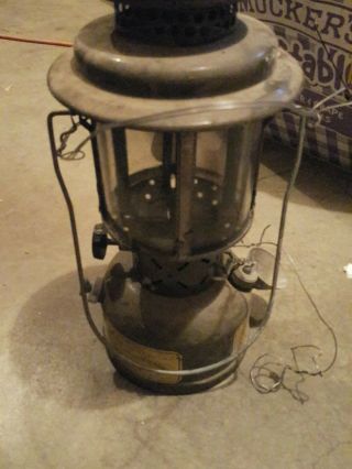 Vintage US Army Coleman Gasoline Lantern 1958 Quadrant Globe Military Spec 5