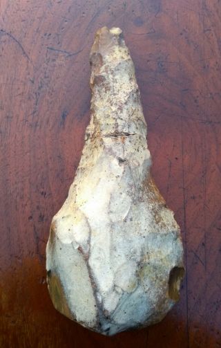 Rare,  Very Large Palaeolithic Flint ' Ficron ' Handaxe From Norfolk England 2