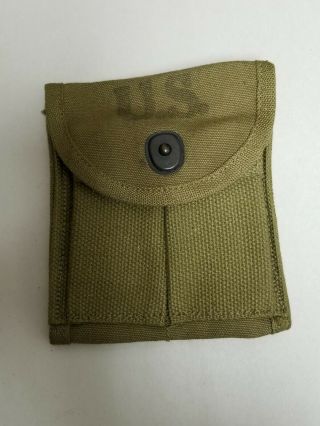 Us Gi Wwii M1 Carbine Khaki Stock Pouch " Victory " Dated 1943 "