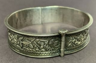 Antique / Vintage - Signed - Chinese Export Silver Bracelet -