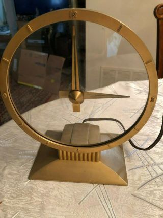 Vintage Art Deco Jefferson Golden Hour Mystery Electric Clock and 3