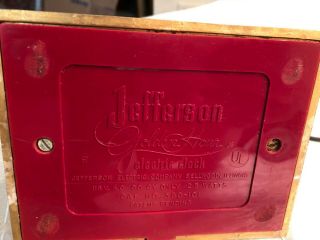 Vintage Art Deco Jefferson Golden Hour Mystery Electric Clock and 5