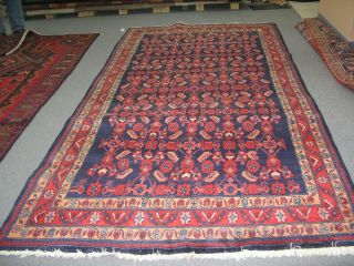 Vintage Persian Hand Knotted Wool Sarouk Gallery Carpet Rug 5 