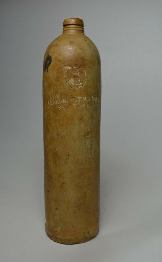 Antique Dutch Stoneware Gin Bottle From Shipwreck