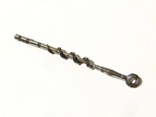 Antique Georgian Polished Steel Peg & Worm Travel Corkscrew 2