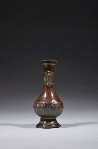 Antique Chinese bronze vase for incense tools,  Ming dynasty 2