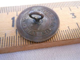 Early Pre - 1830 York Excelsior Militia Military Button Strong Plated Backmark 5