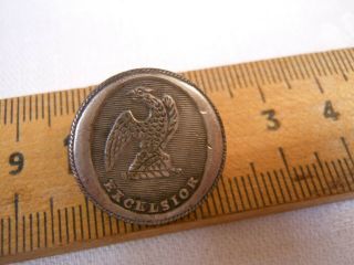 Early Pre - 1830 York Excelsior Militia Military Button Strong Plated Backmark 6